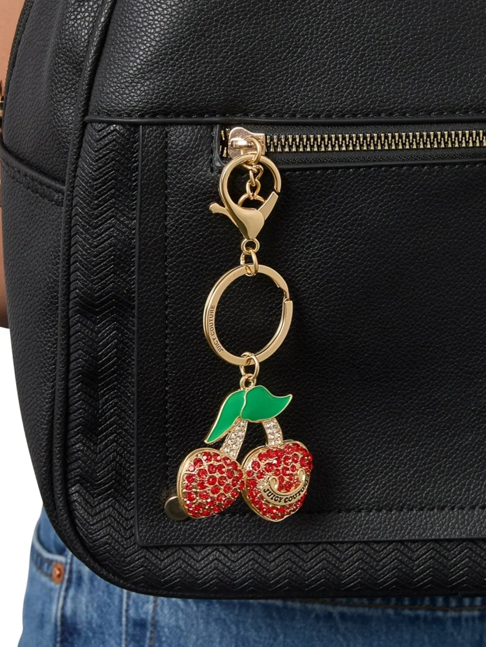 Juicy Couture Cherry Charm Keychain Bag Charm